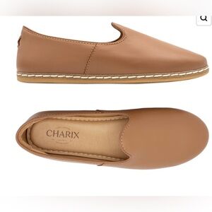 Charix Brown Leather Slip-On Shoes